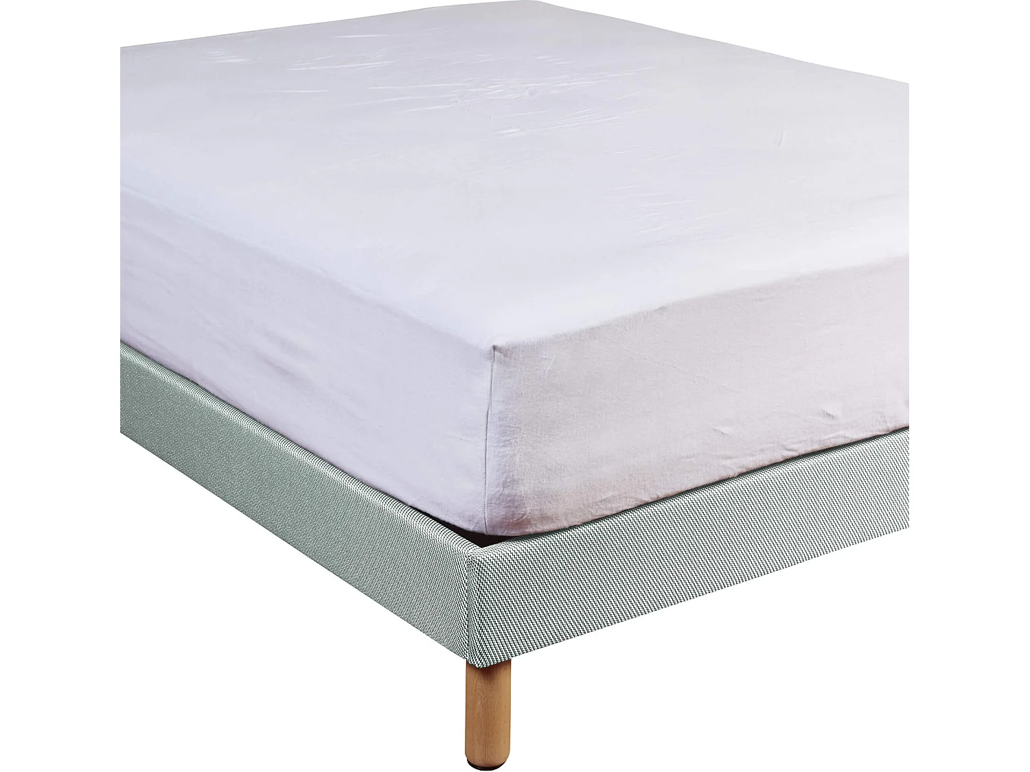 Protège matelas molleton 100% coton bio - bonnet 40 cm 90x190