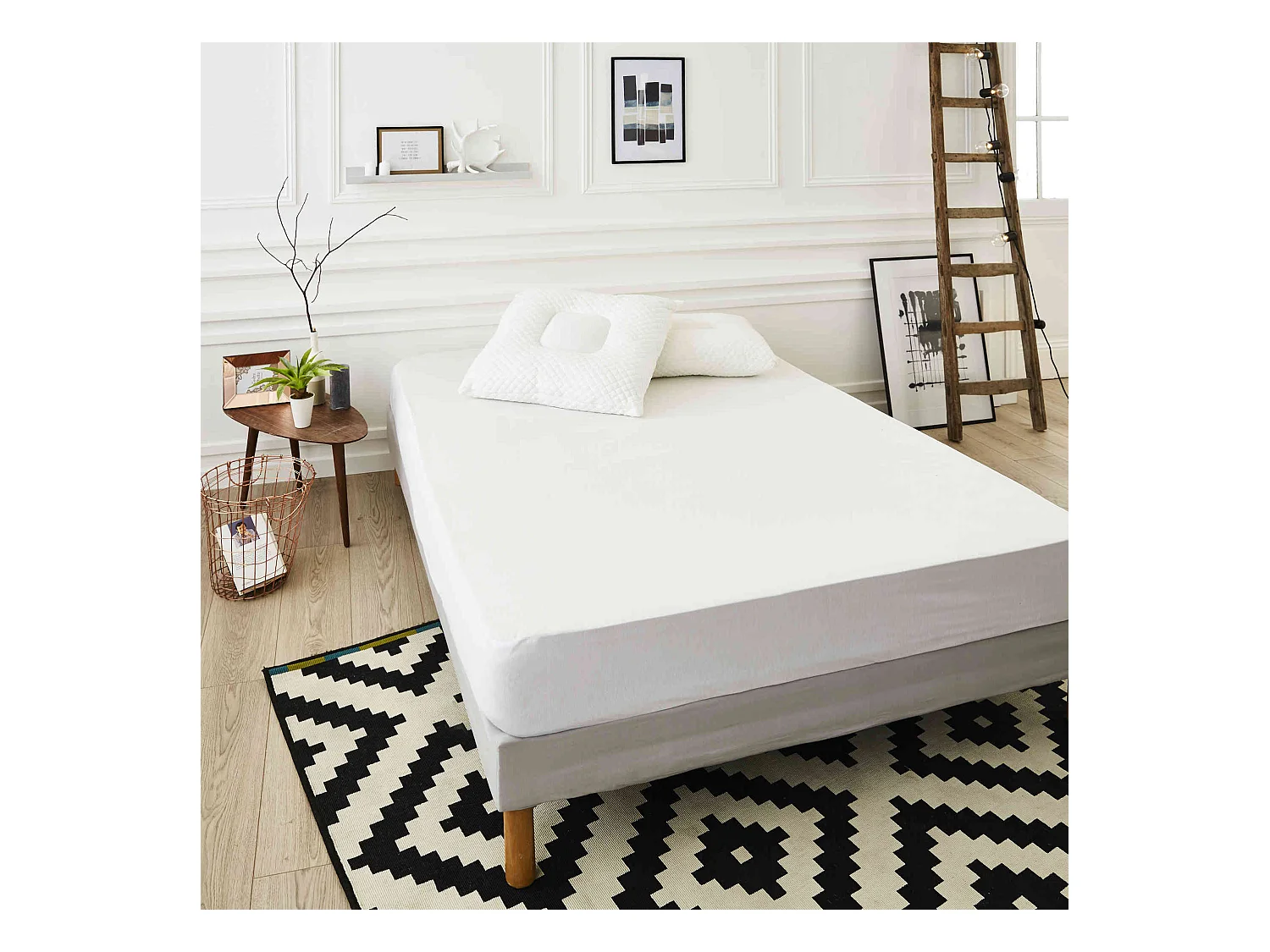 Protège matelas très épais coton extensible anti-acariens imperméable soyeux et respirant qualité hôtellerie de luxe 90x190/200