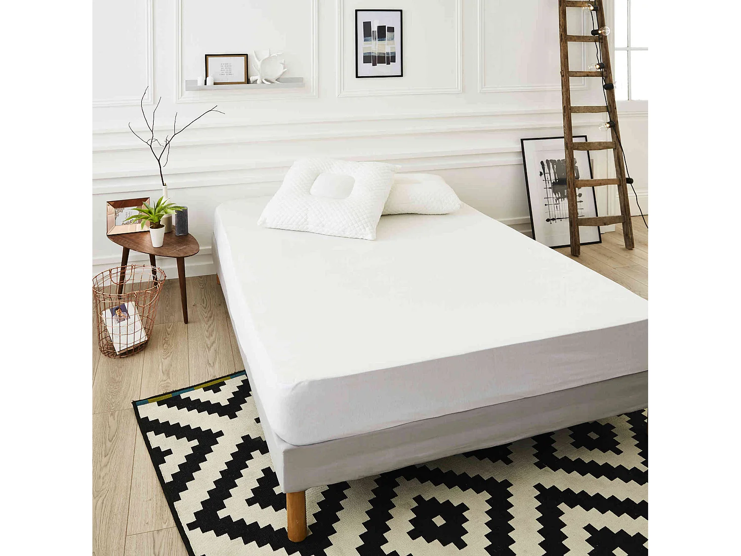 Protège matelas très épais coton extensible anti-acariens imperméable soyeux et respirant qualité hôtellerie de luxe 90x190/200