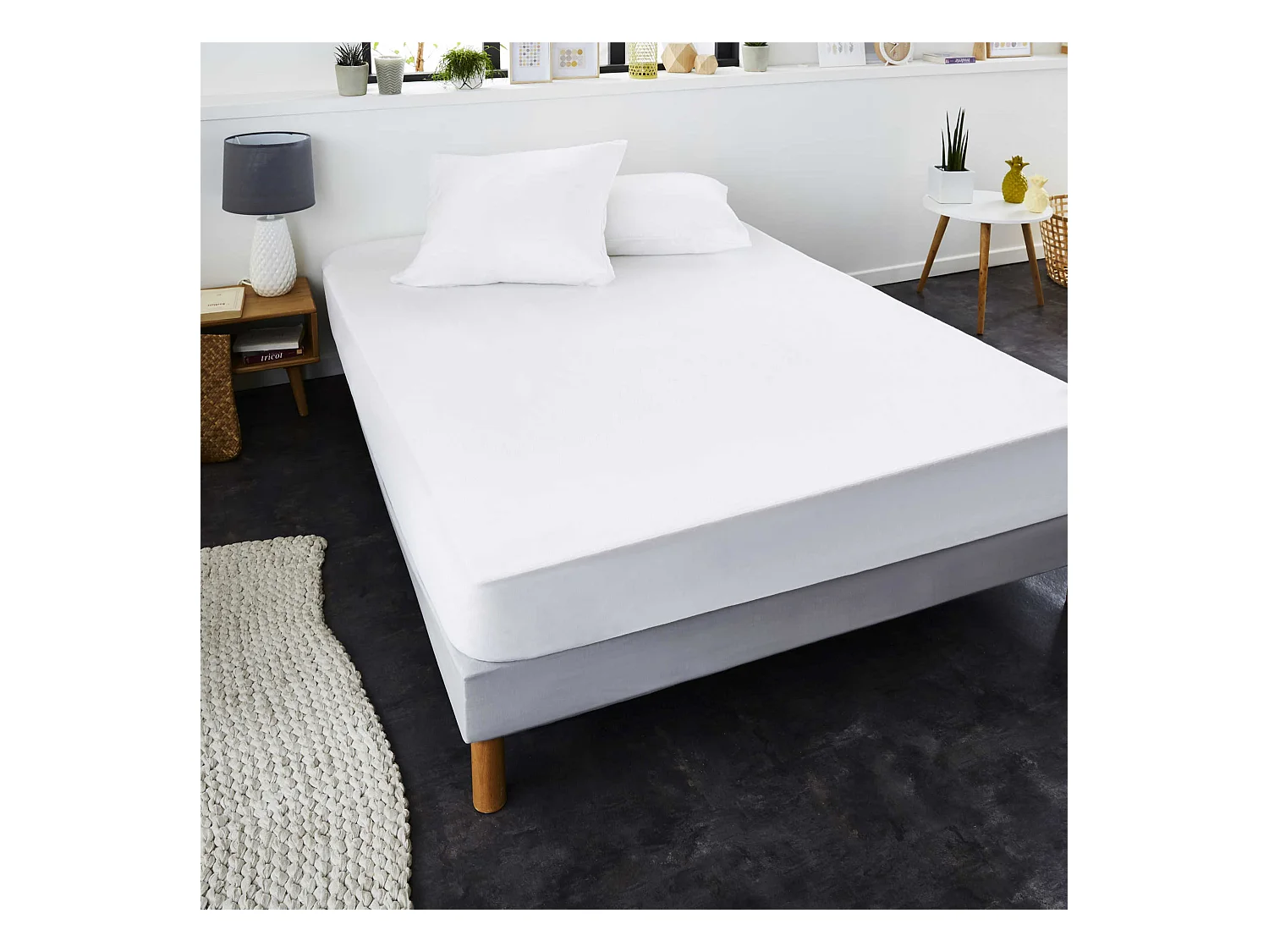 Protège matelas 100% coton anti-rétrécissement absorbant silencieux et respirant 140x190/200