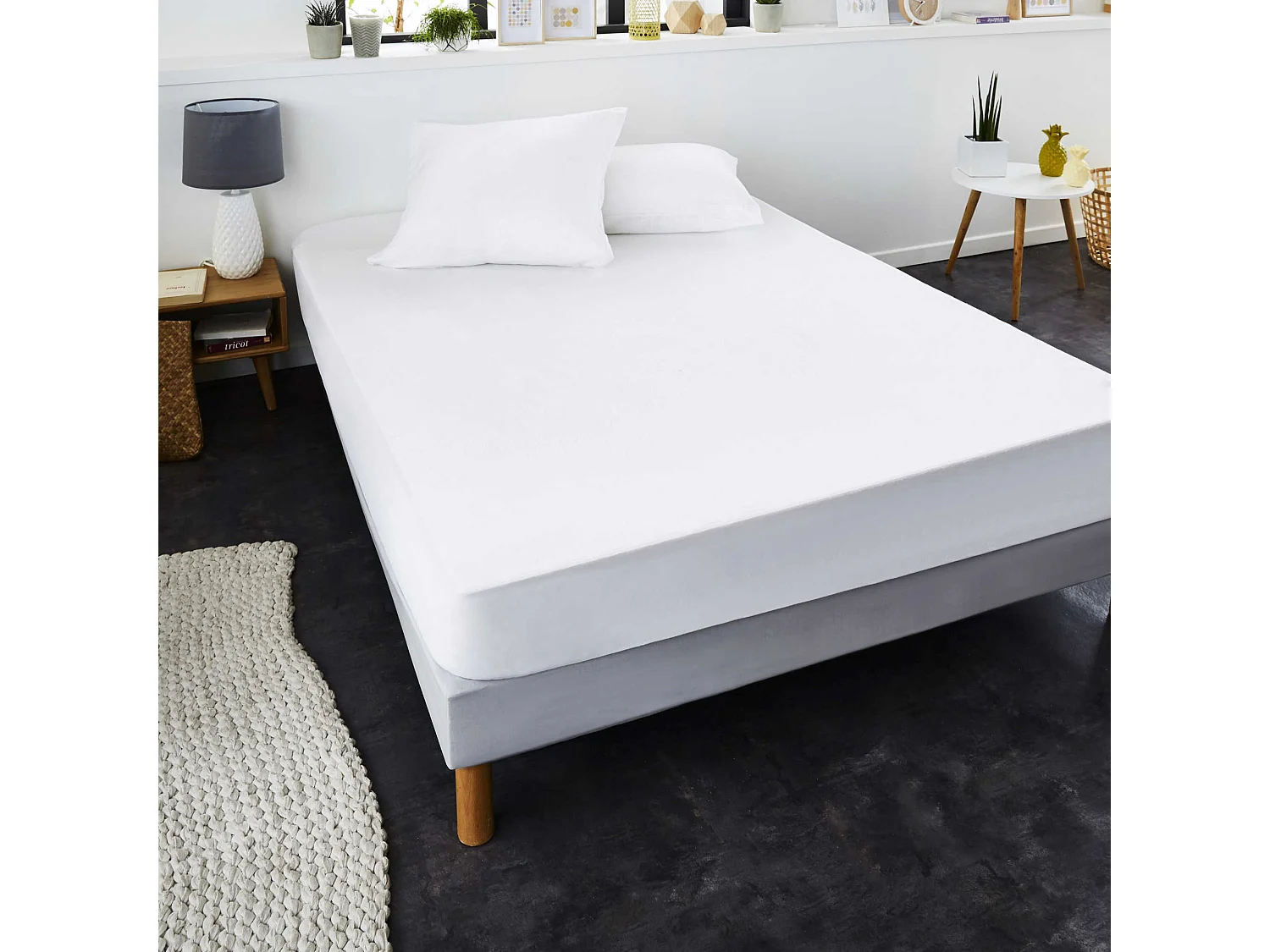 Protège matelas 100% coton anti-rétrécissement absorbant silencieux et respirant 140x190/200
