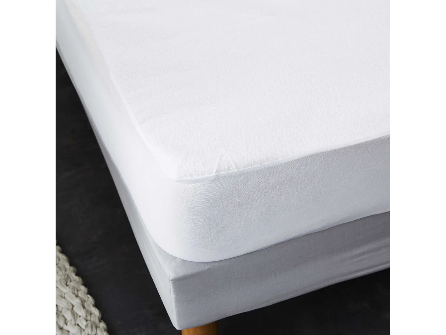 Protège matelas 100% coton anti-rétrécissement absorbant silencieux et respirant 140x190/200