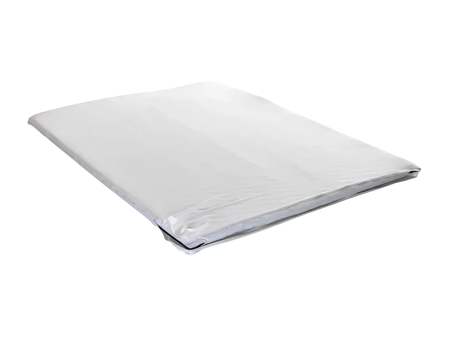 Housse surmatelas jersey blanc 100% coton extensible 120x190