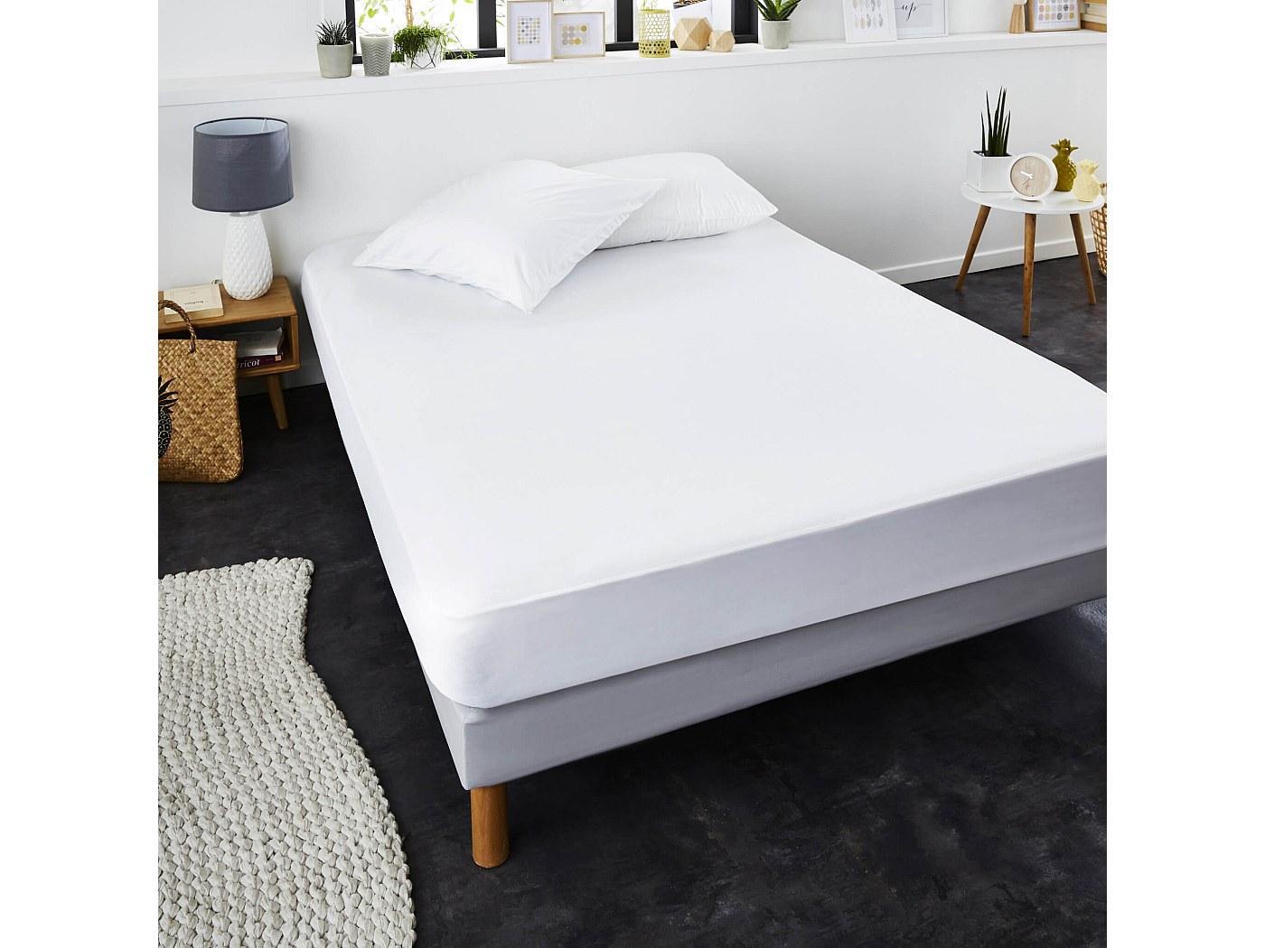 Lot De 2 Protège-Matelas Bébé 60x120 Cm - Imperméable Et Silencieux - Bambou Respirant - Housse Élastique 15 Cm