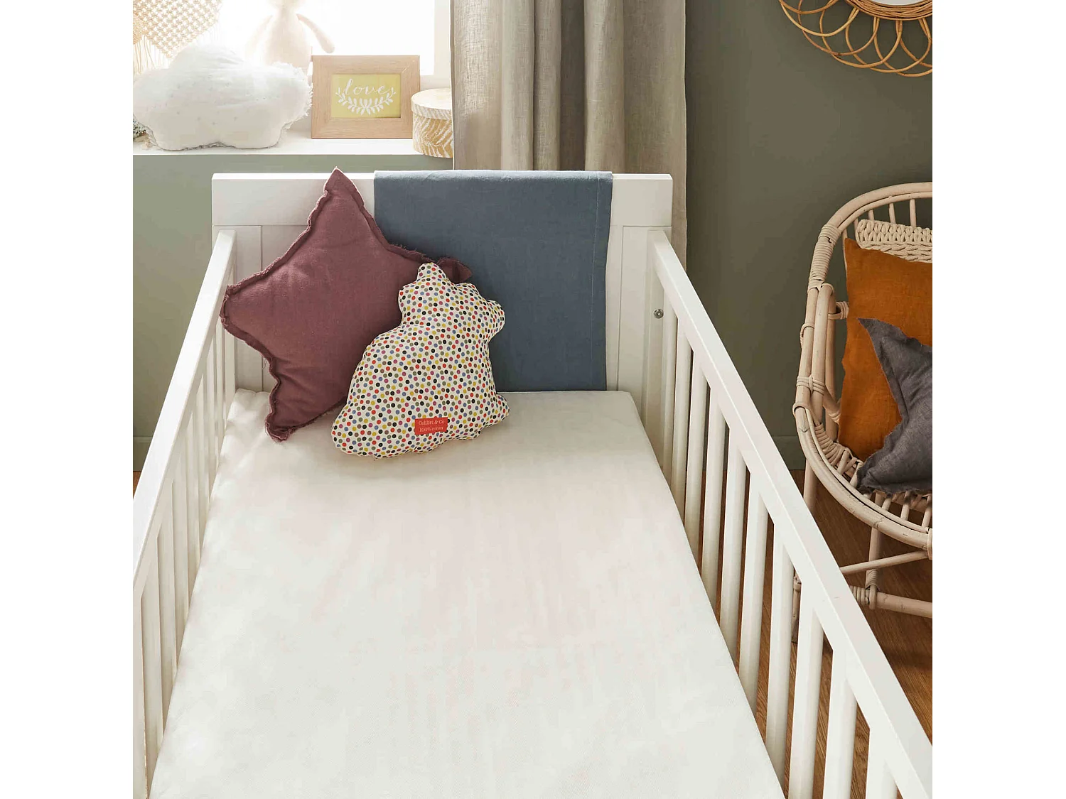 Lot de 2 protège matelas bébé Allergostop sans traitement 60x120 cm