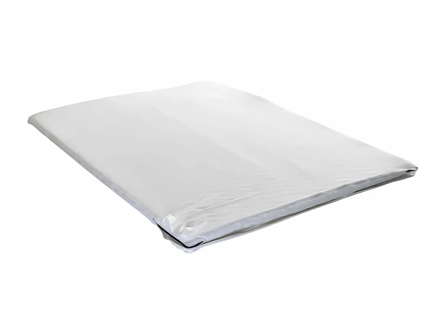 Housse surmatelas jersey blanc 100% coton extensible 180x200
