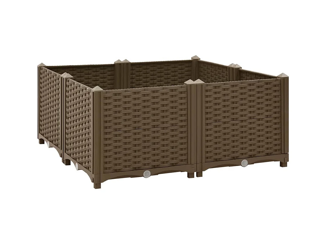 Jardinière lit surélevé plantes marron 80 x 80 x 38 cm 02_0000957