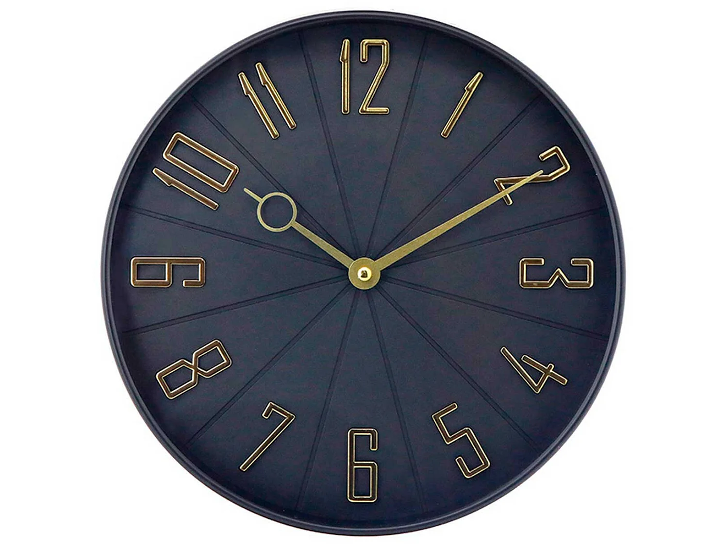 Reloj de Pared Vintage Negro/Dorado Ø27.3 cm O91