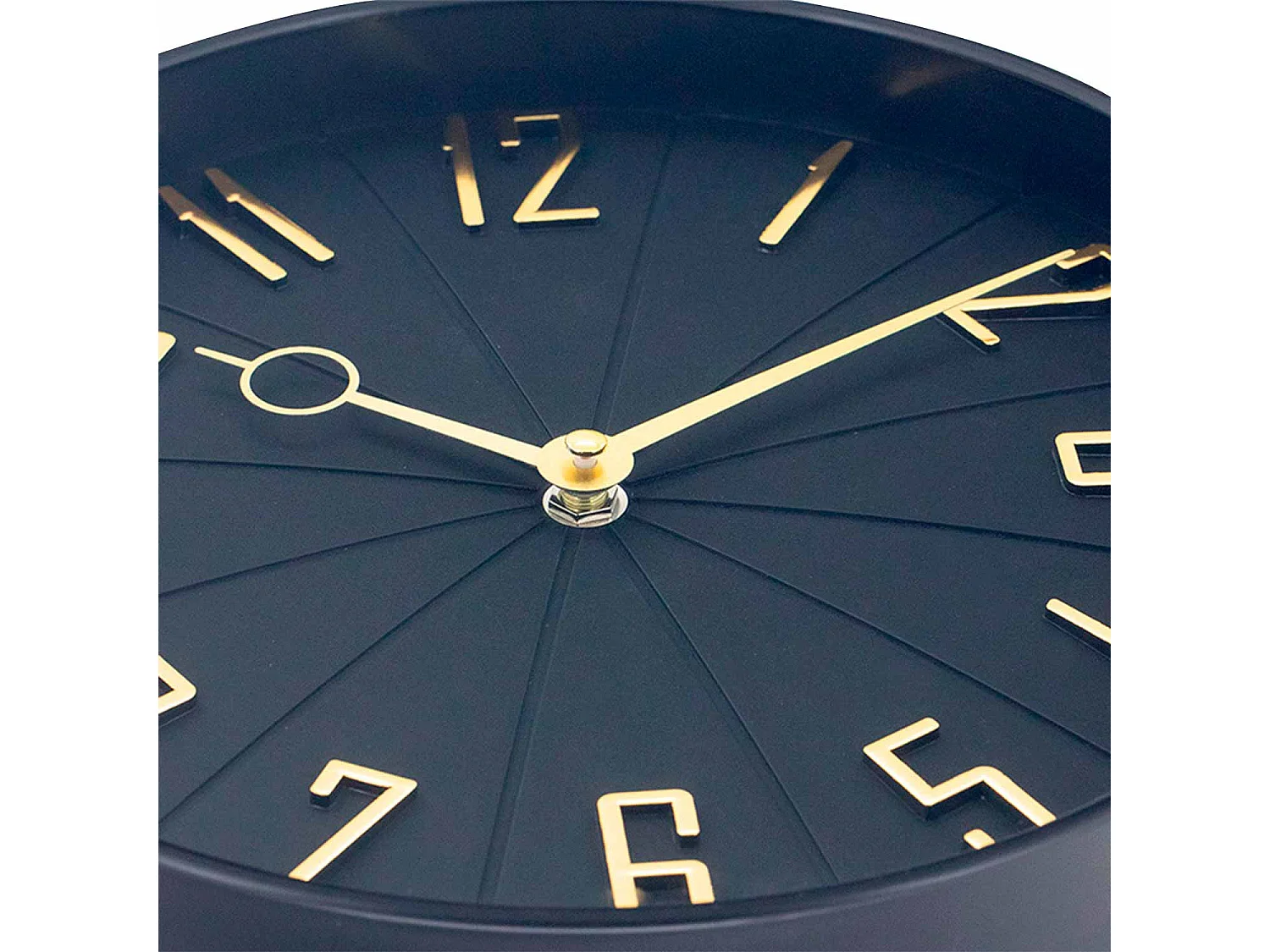 Reloj de Pared Vintage Negro/Dorado Ø27.3 cm O91
