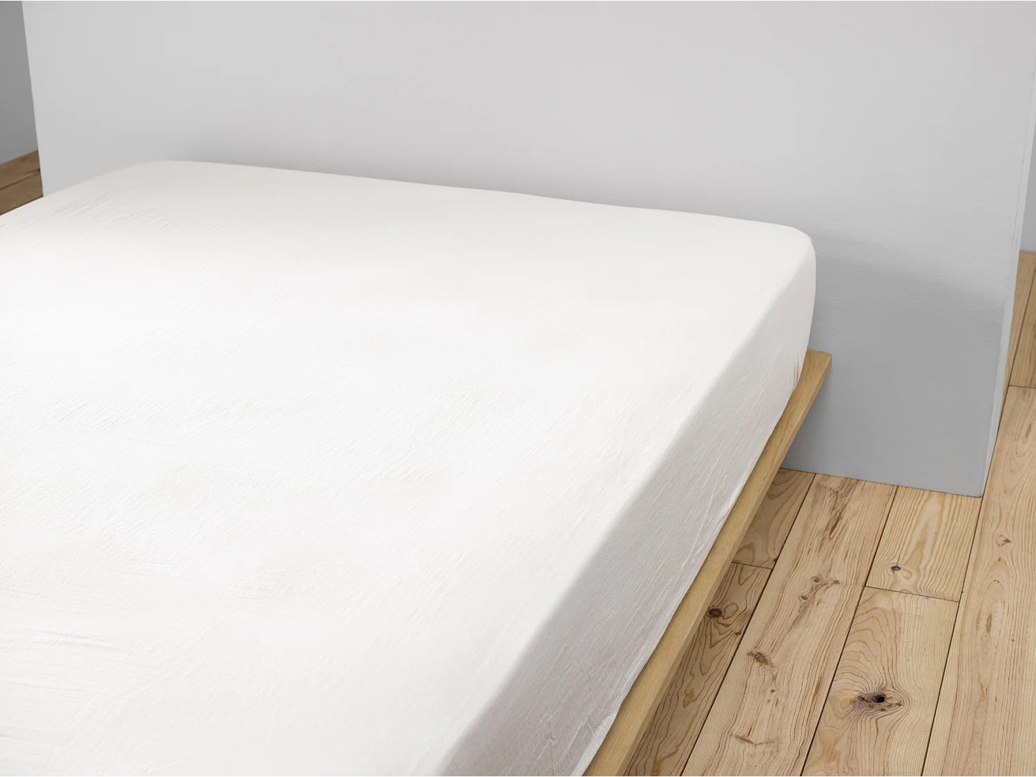 Drap housse gaze de coton 200 x 200 cm Gaia chantilly