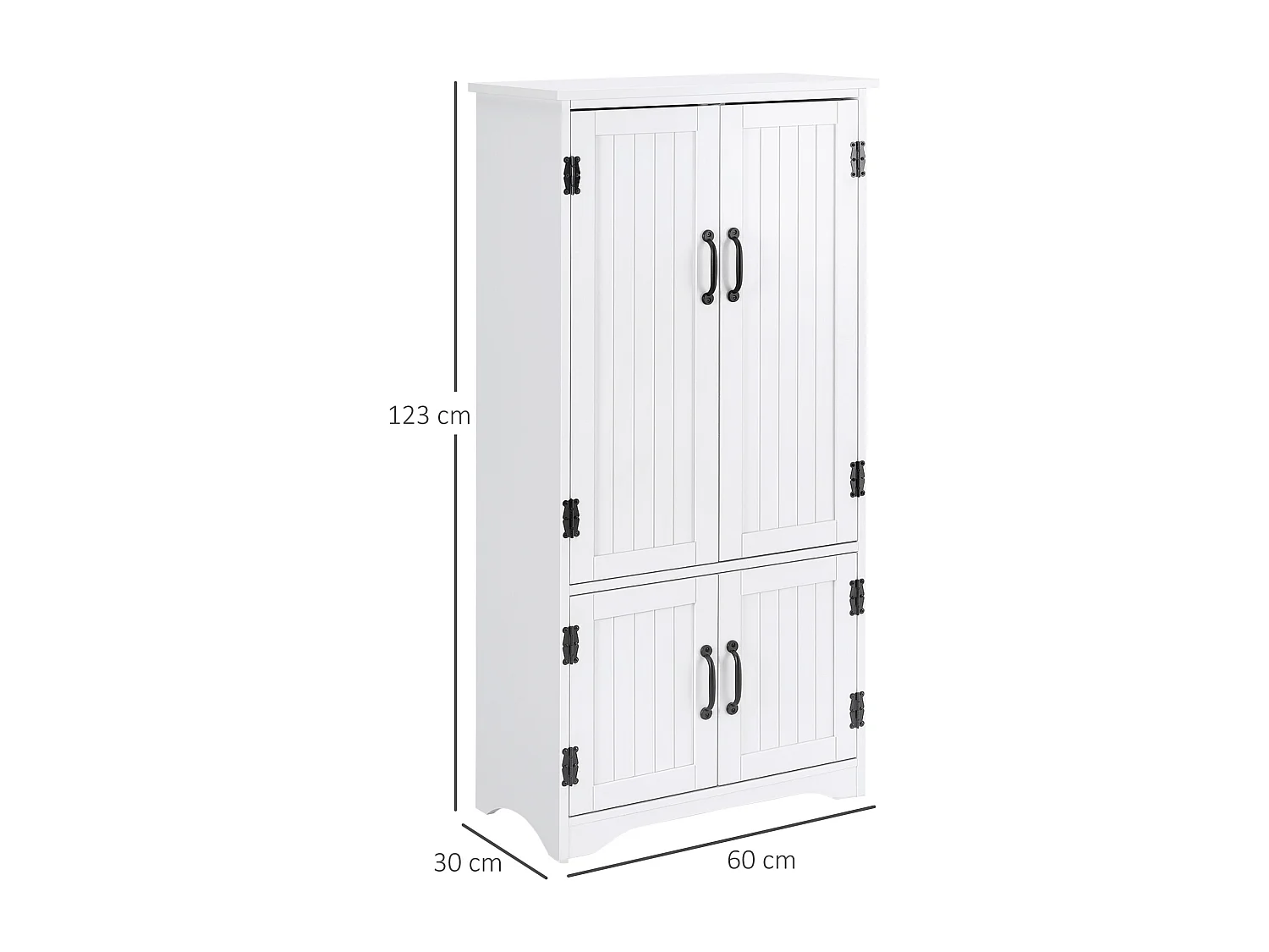 Alacena de cocina blanco 60x30x123 cm HOMCOM