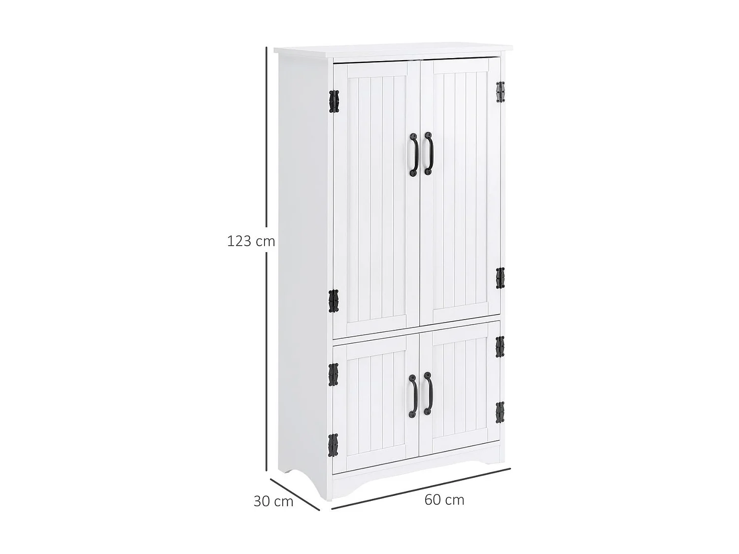 Alacena de cocina blanco 60x30x123 cm HOMCOM