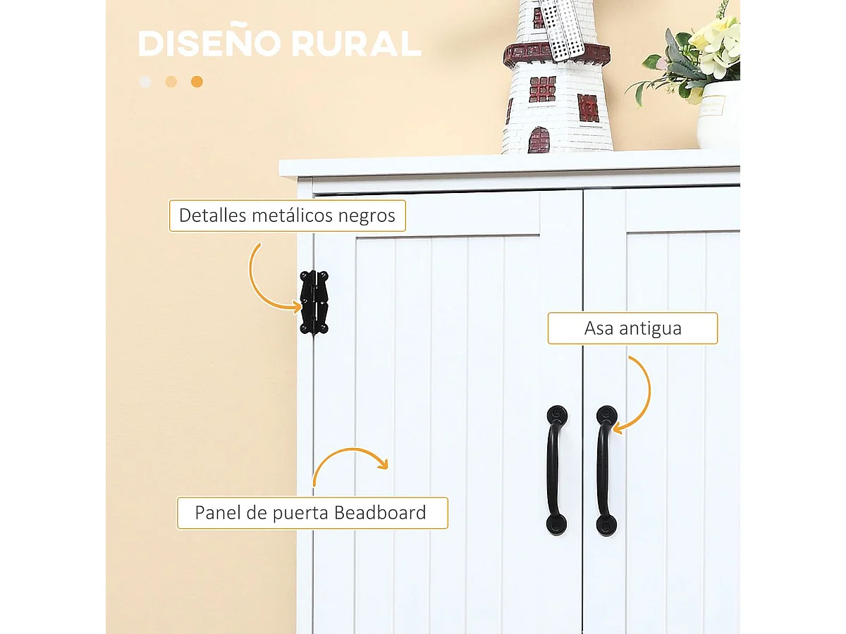 Alacena de cocina blanco 60x30x123 cm HOMCOM