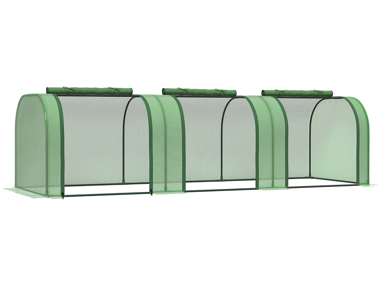 Invernadero verde oscuro 295x100x80 cm Outsunny