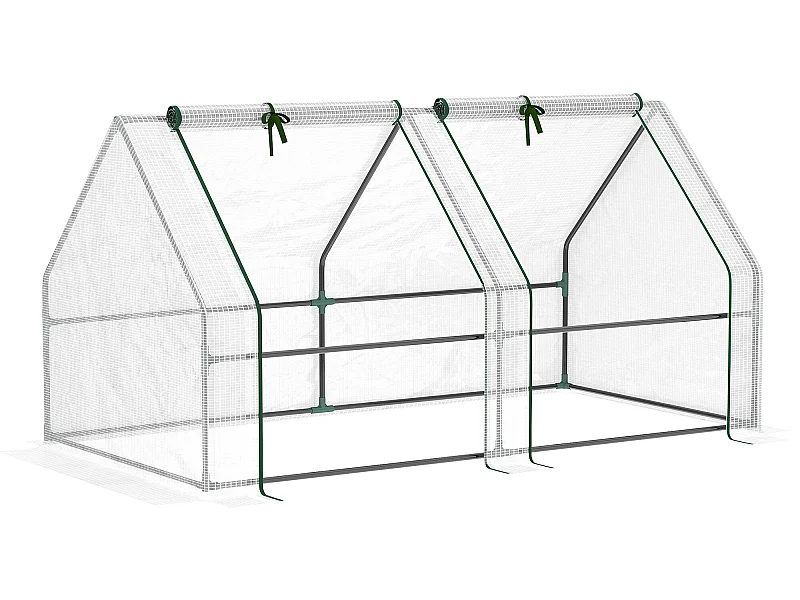 Invernadero blanco 180x90x90 cm Outsunny