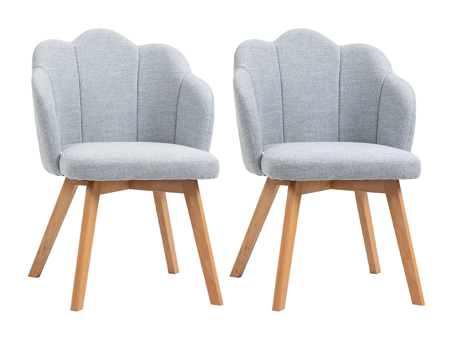 Sillas de comedor gris 58x60x82 cm HOMCOM