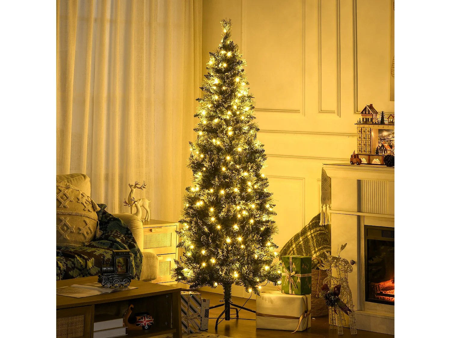 Árbol de navidad verde 68x68x180 cm HOMCOM