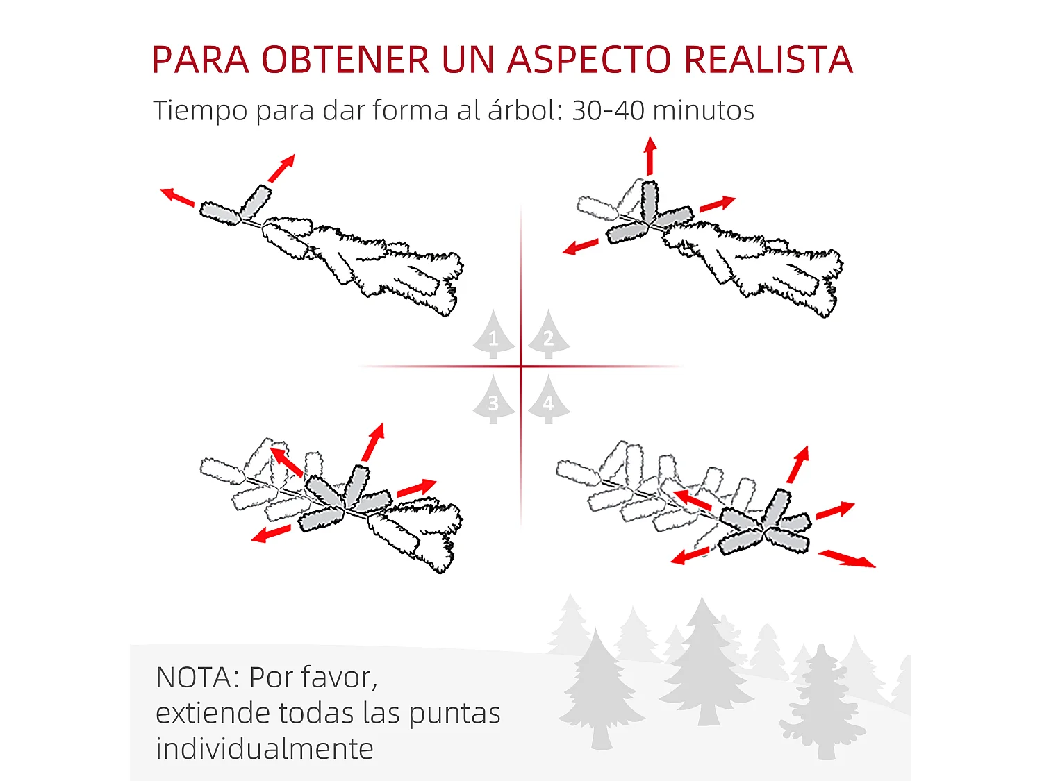 Árbol de navidad verde 68x68x180 cm HOMCOM