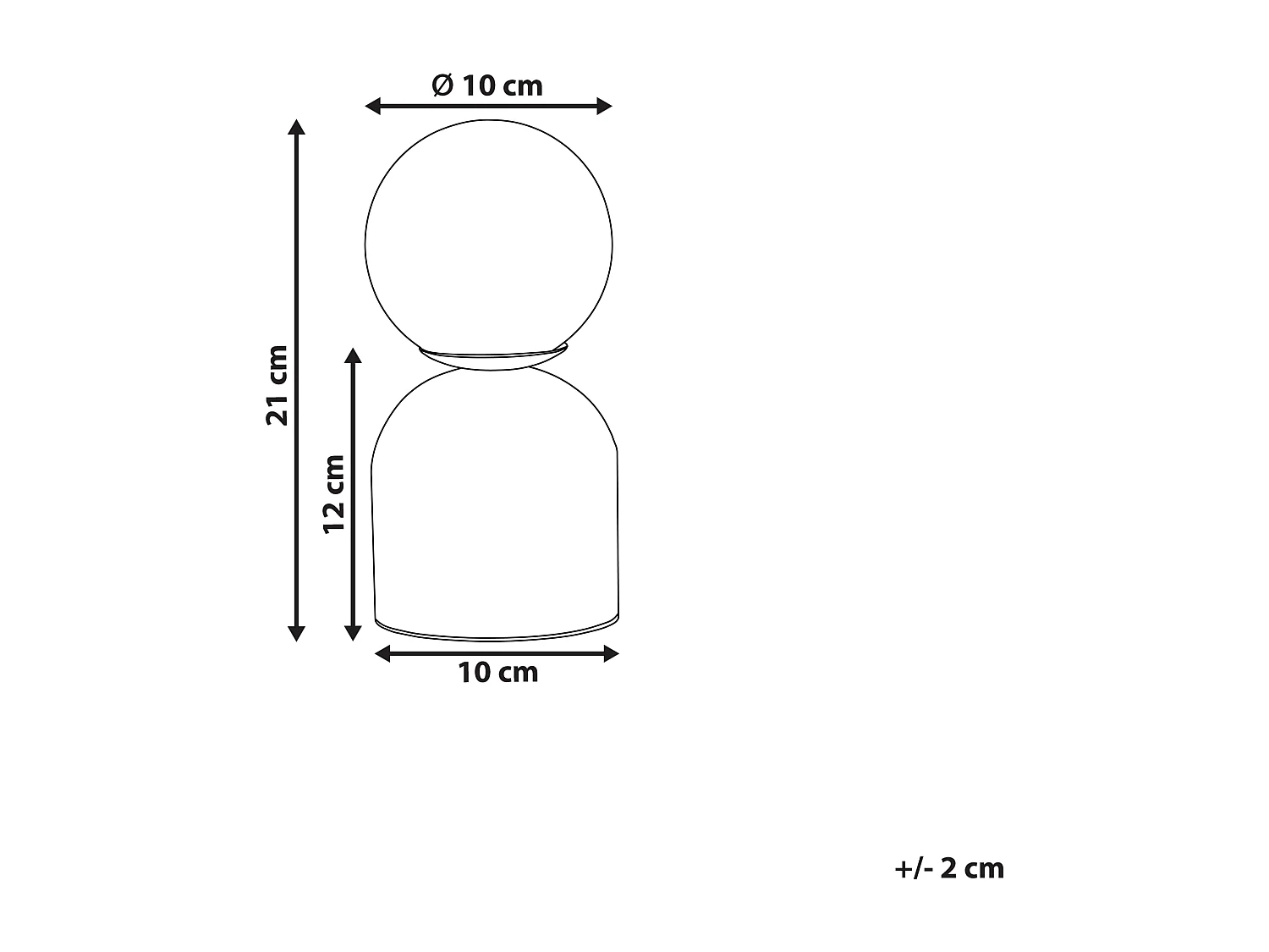 Tafellamp KIWI Steen Wit