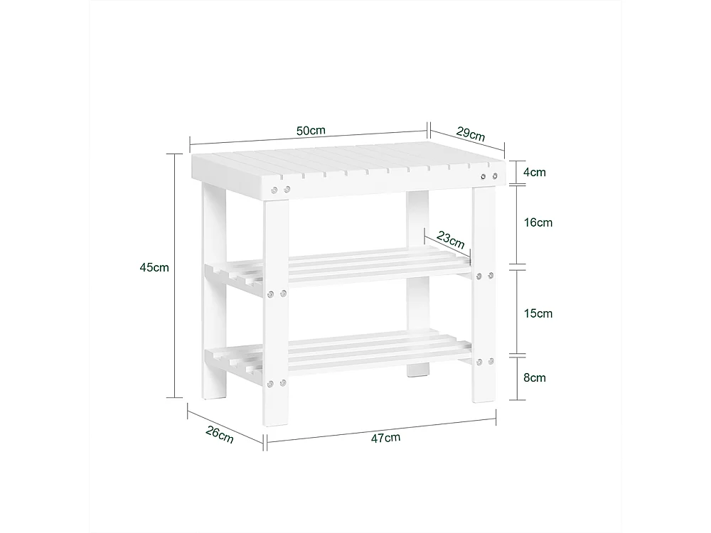 Zapatero, estantería para Zapatos de bambú 2 años de garantía, FSR02-K-W SoBuy ES