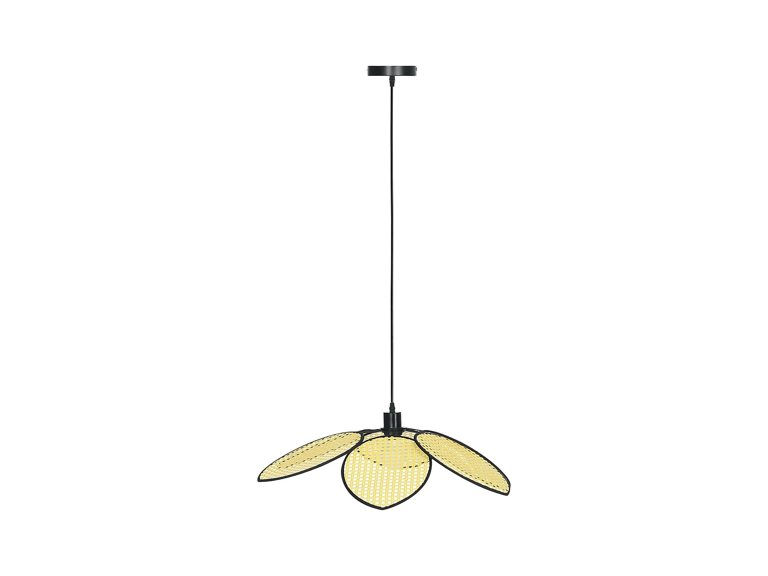 Lámpara colgante madera natural 68x68x115 cm HOMCOM