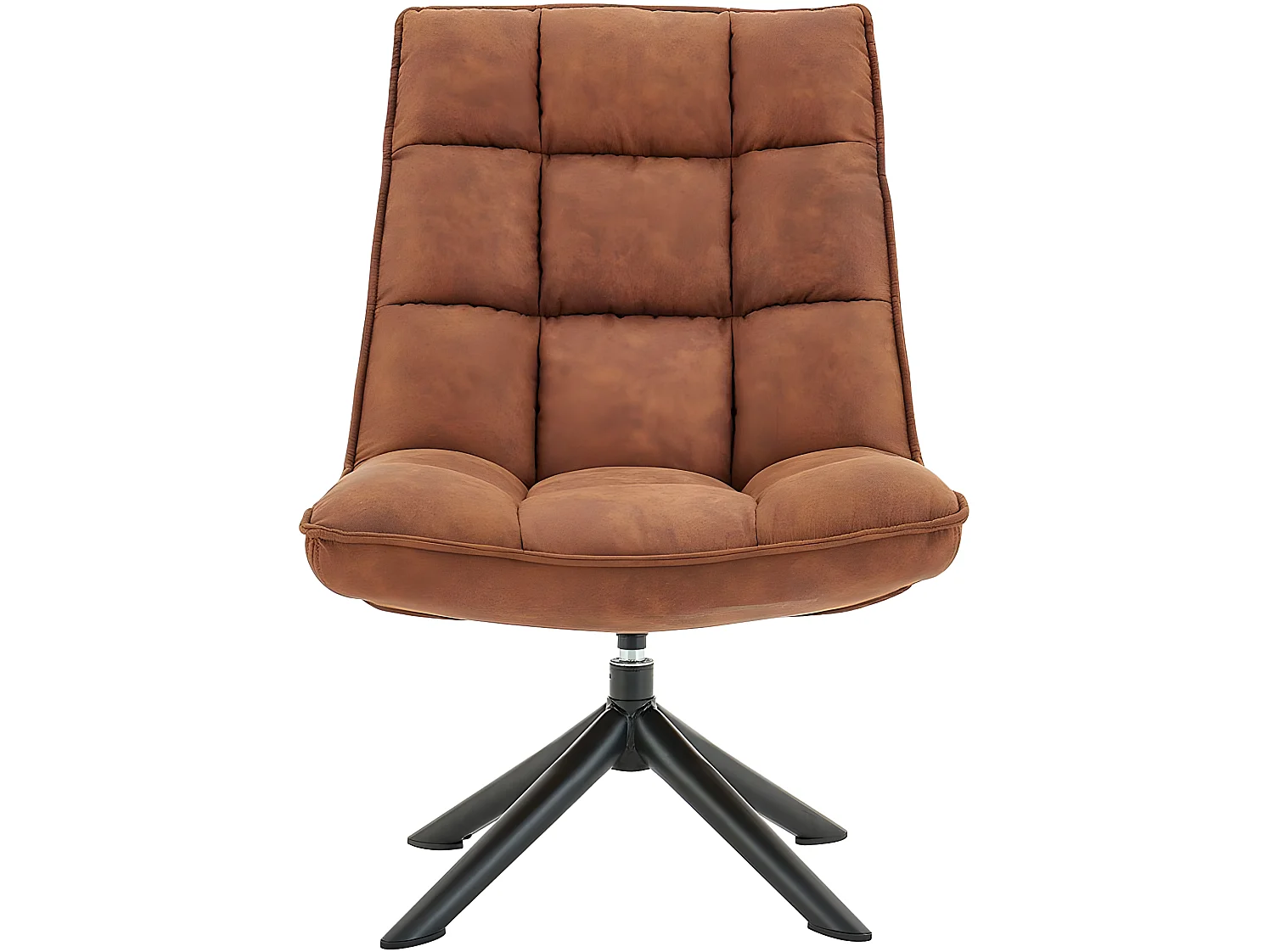 Nelly | Chaise d'appoint rembourrée en microfibre cognac