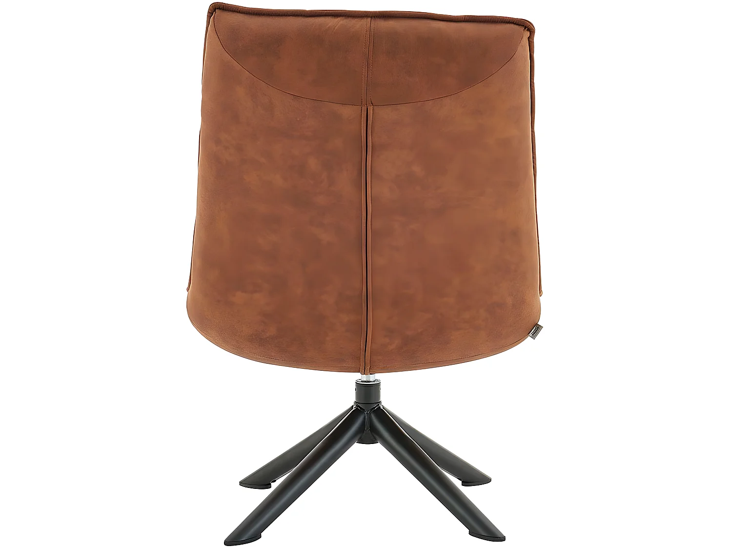 Nelly | Chaise d'appoint rembourrée en microfibre cognac