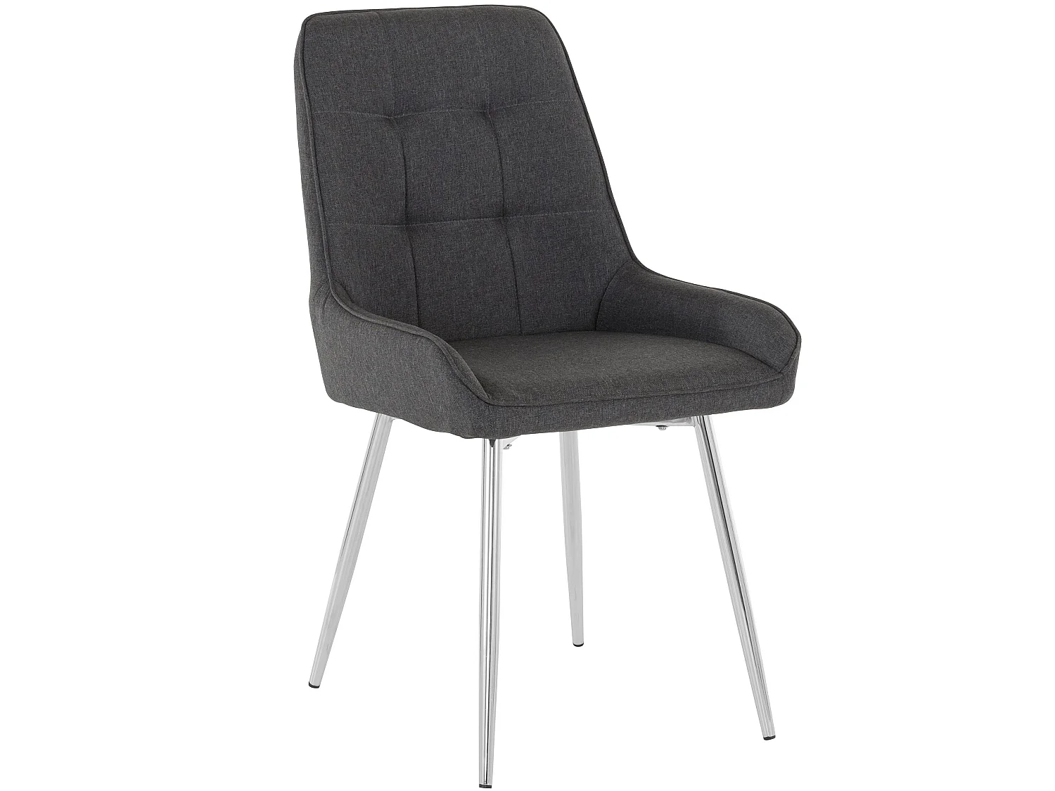 Juri | Lot de 2 chaises de salle à manger rembourrées en tissu tissé