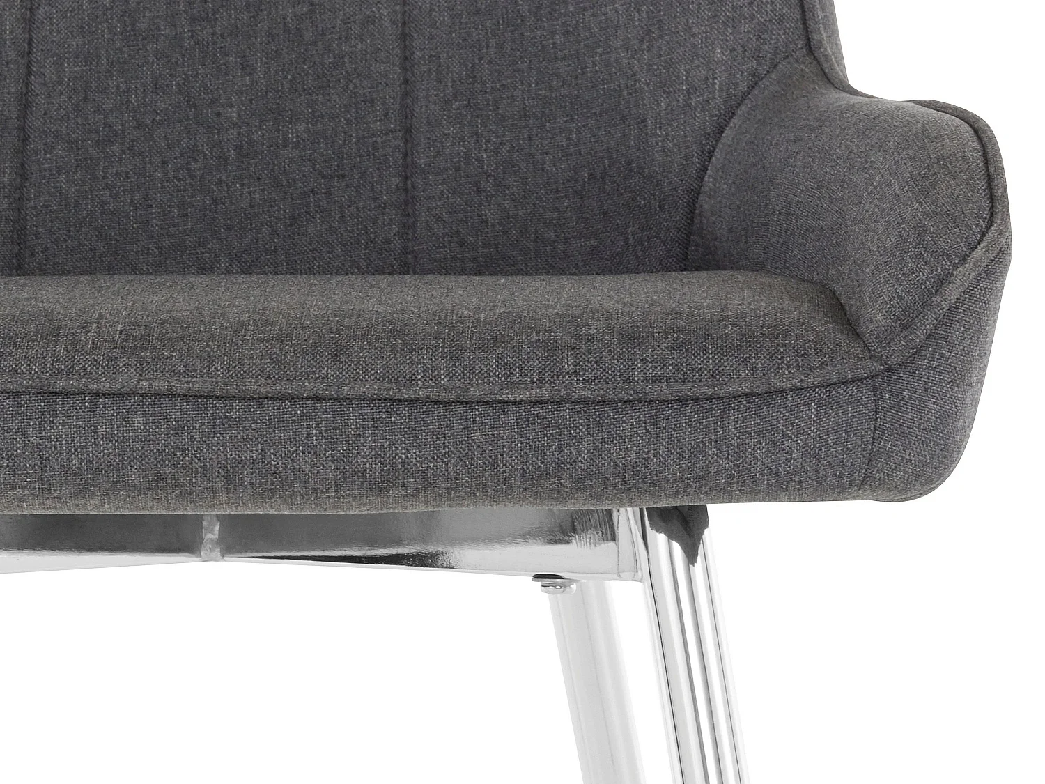 Juri | Lot de 2 chaises de salle à manger rembourrées en tissu tissé