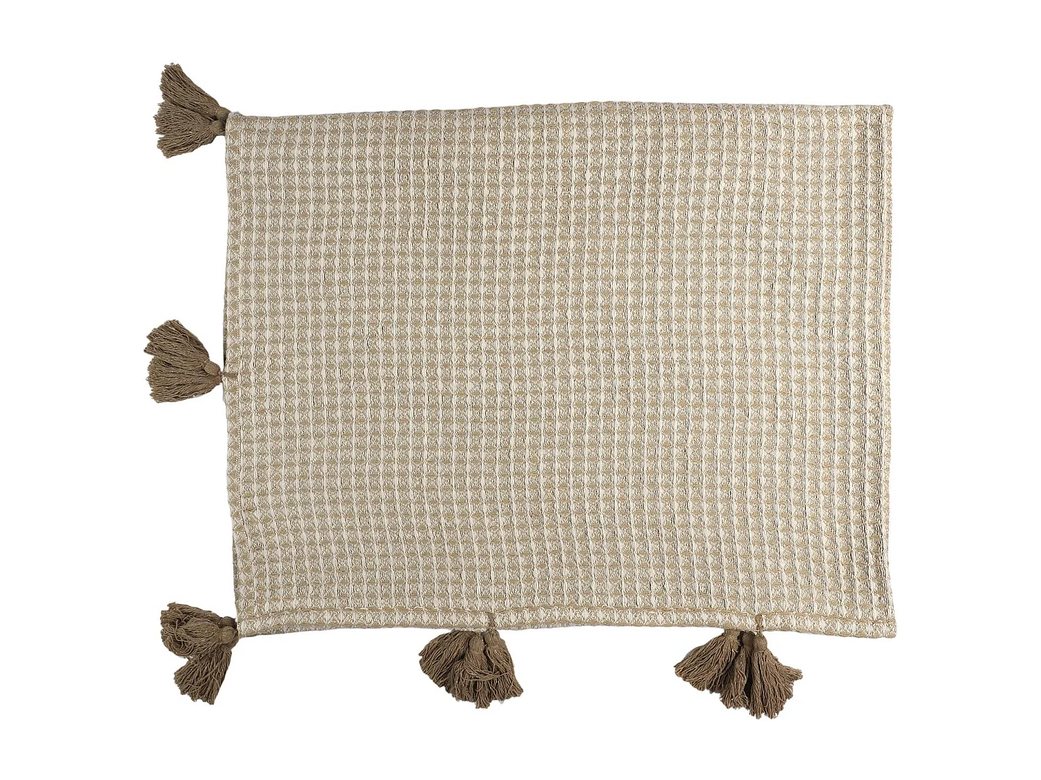 Plaid Nid Abeille Beige 125x150cm Beige, Gris