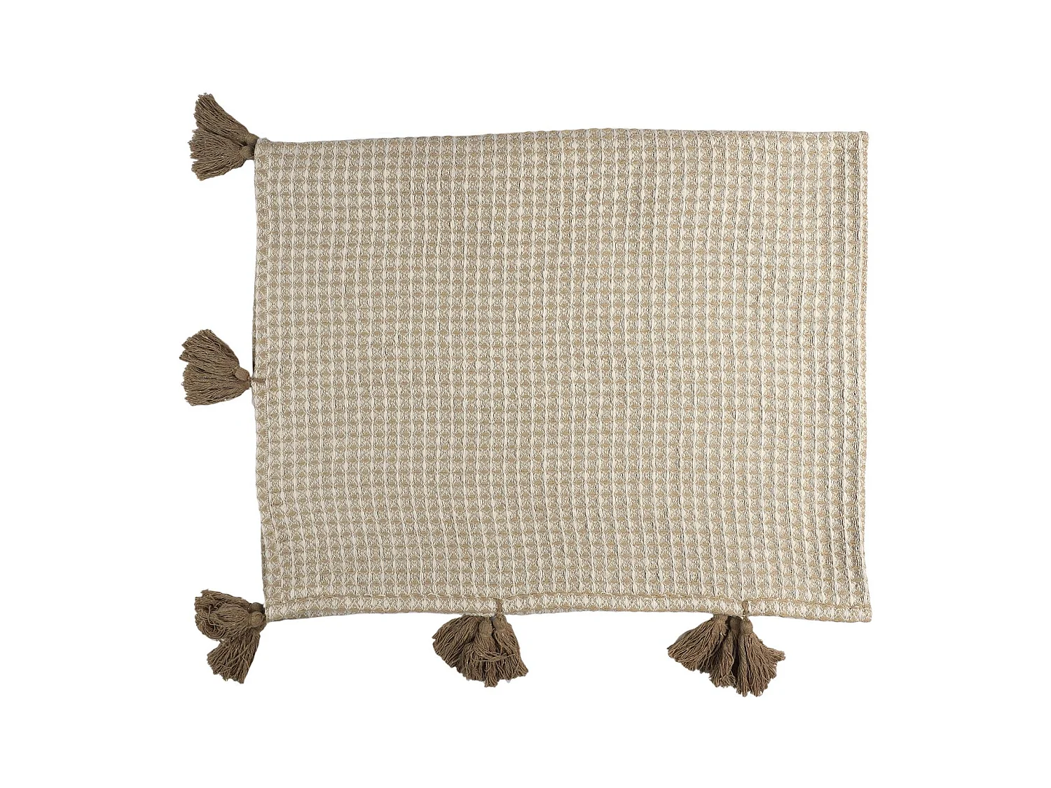 Plaid Nid Abeille Beige 125x150cm Beige, Gris