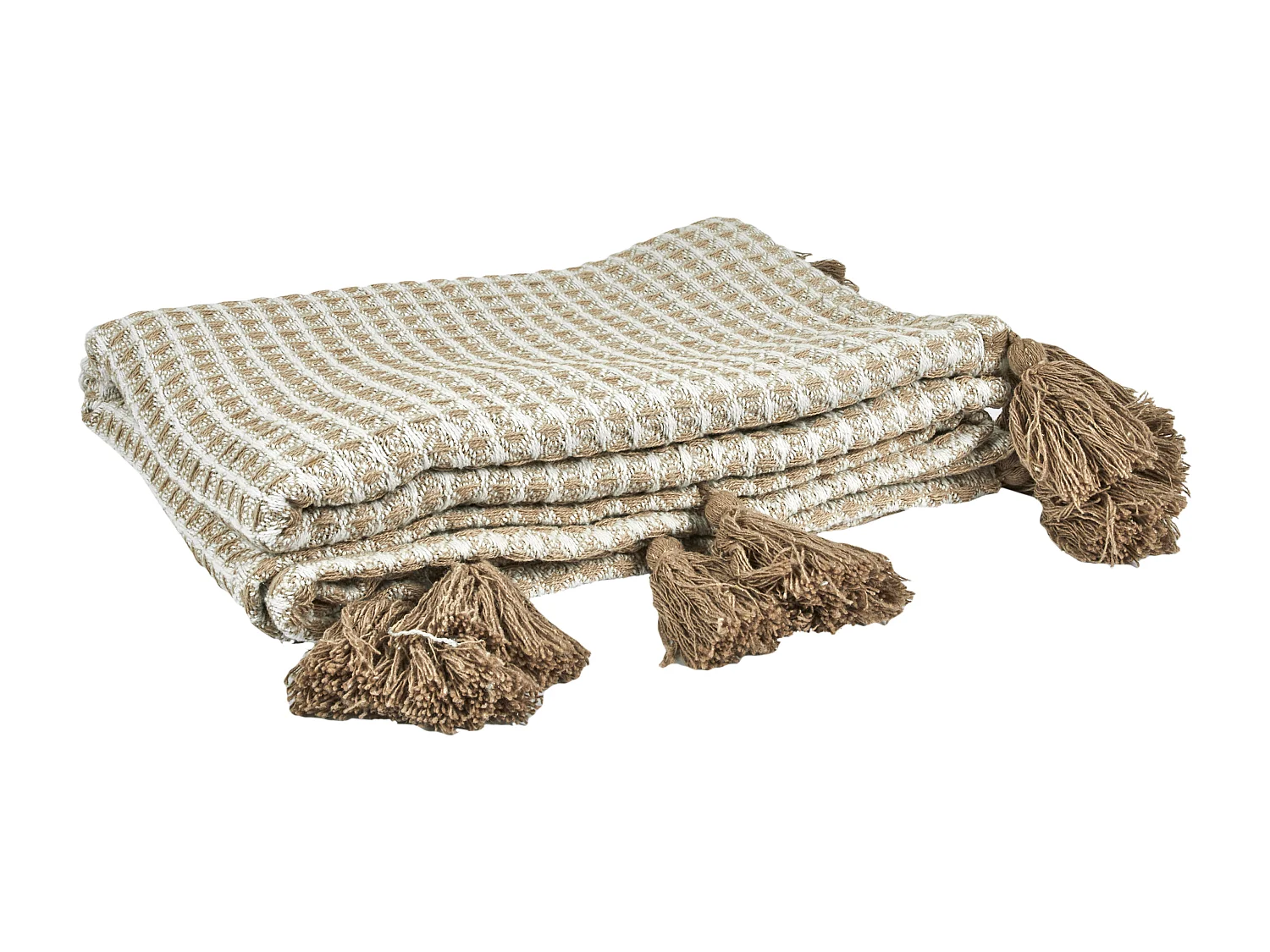 Plaid Nid Abeille Beige 125x150cm Beige, Gris