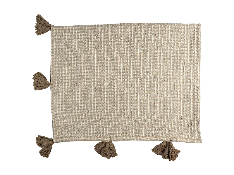 Plaid Nid Abeille Beige 125x150cm Beige, Gris