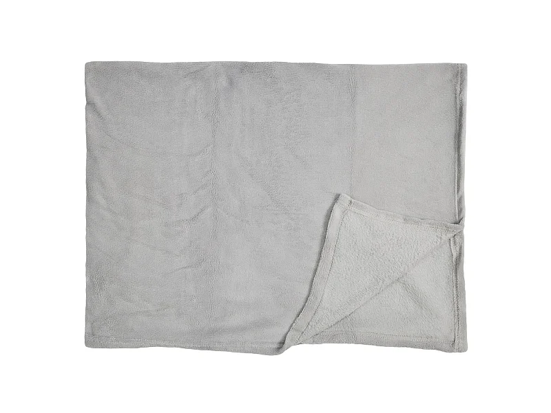 Plaid Molleton Gris Clair 120x150cm Gris