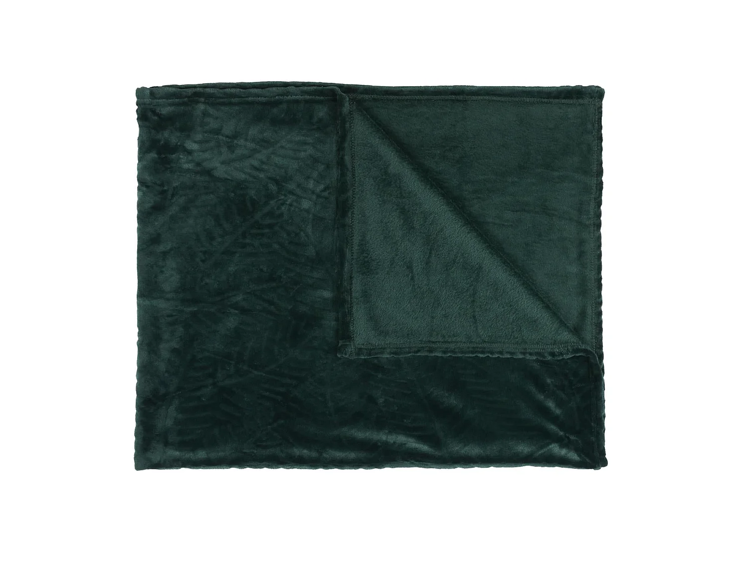 Plaid Flanelle Embosse Vert Sapin 120x150cm Vert