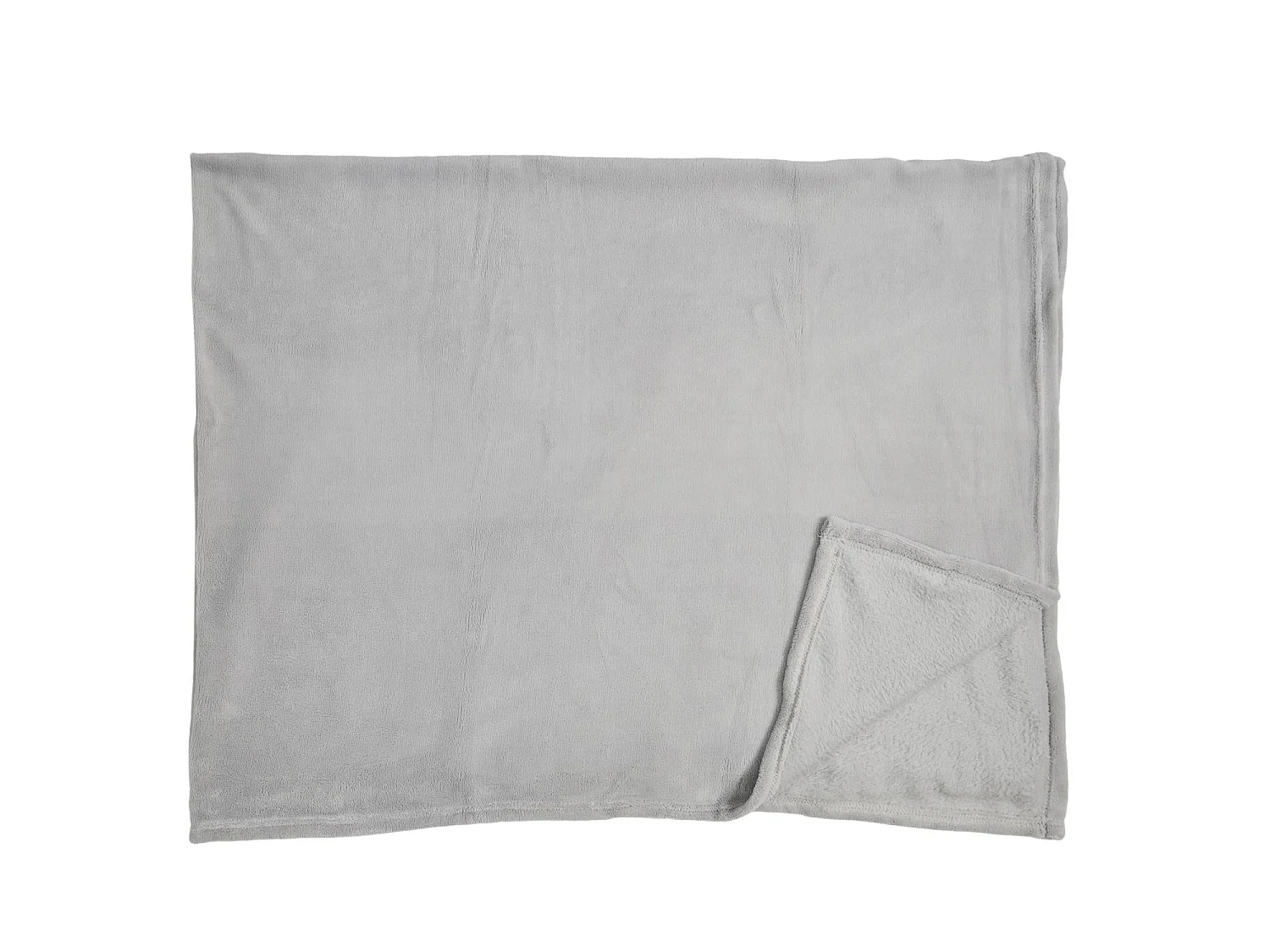 Plaid Molleton Gris Clair 150x200cm Gris