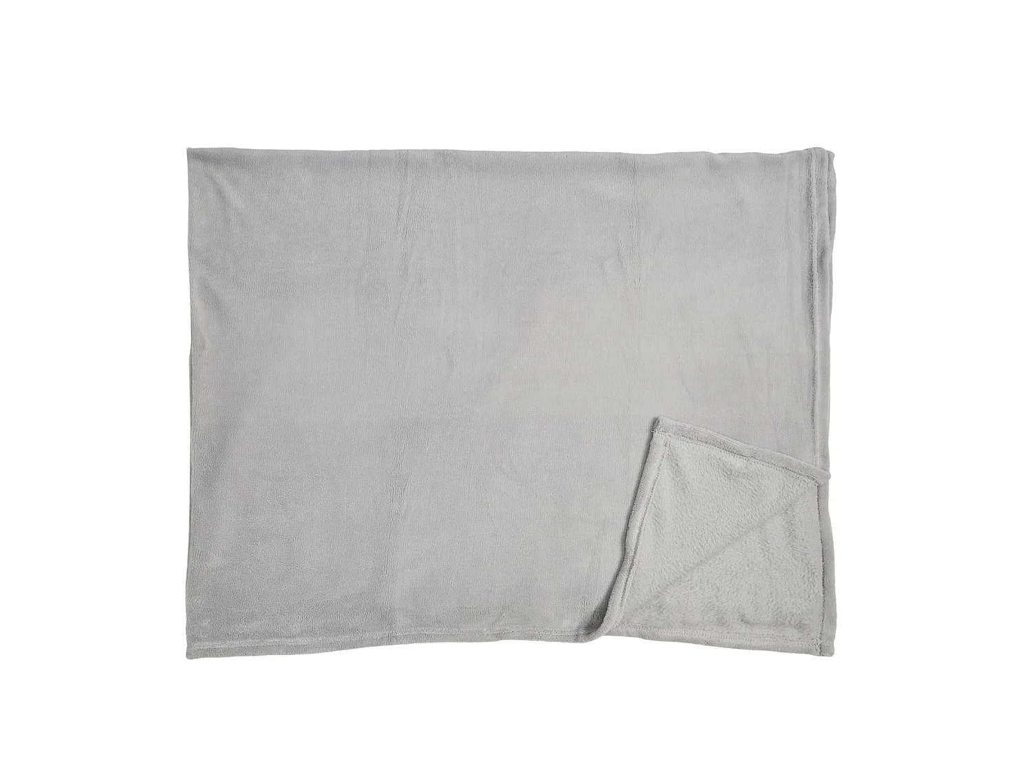 Plaid Molleton Gris Clair 150x200cm Gris