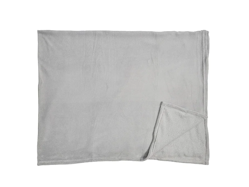Plaid Molleton Gris Clair 150x200cm Gris