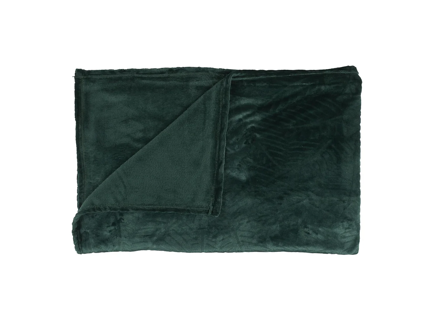 Plaid Flanelle Embosse Vert Sapin 150x200cm Vert