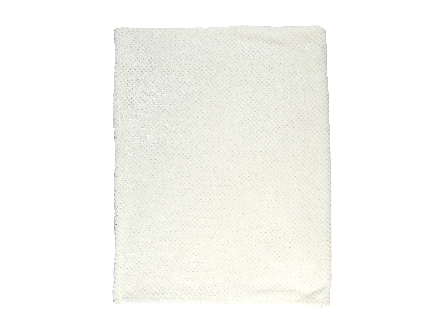 Plaid Nid Abeille Creme Sherpa 120x150cm Blanc