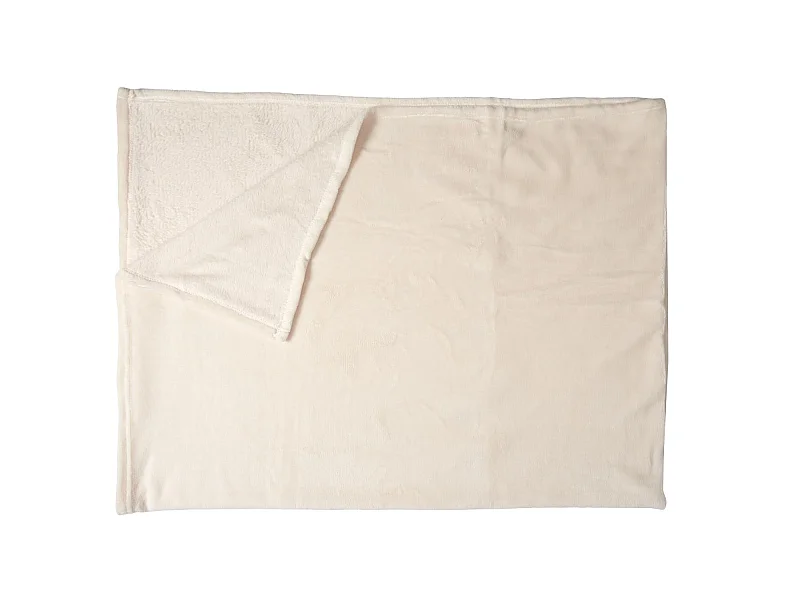 Plaid Molleton Creme 150x200cm Beige