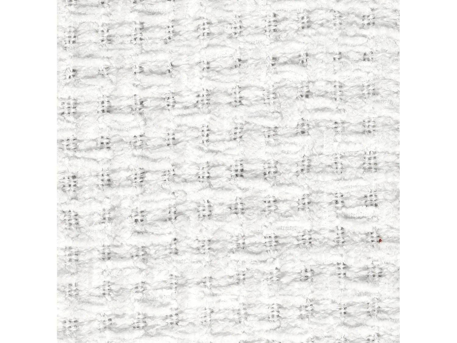 Plaid Blanc Chenille Gaufre 125x150cm Blanc