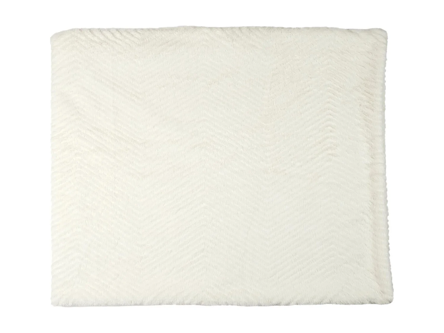 Plaid Imit Fourre Blanc 120x150cm Blanc