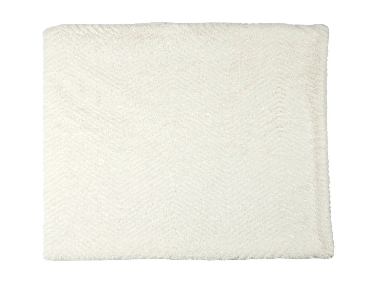 Plaid Imit Fourre Blanc 120x150cm Blanc
