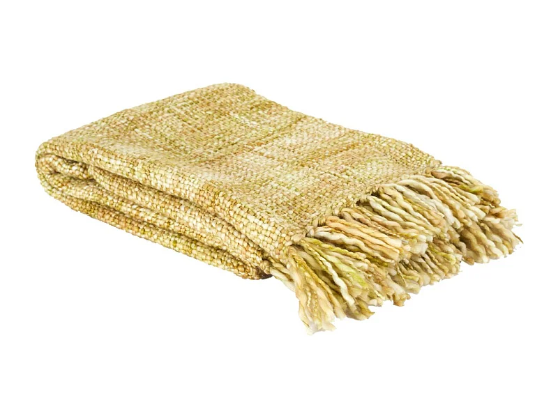 Plaid Grosse Maille Chunky 125x150cm Jaune