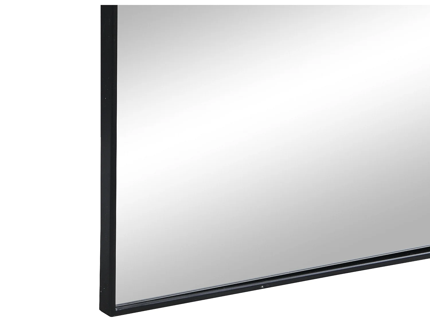 Fristående bågformad spegel i svart metall 50 × 170 cm MAILEN