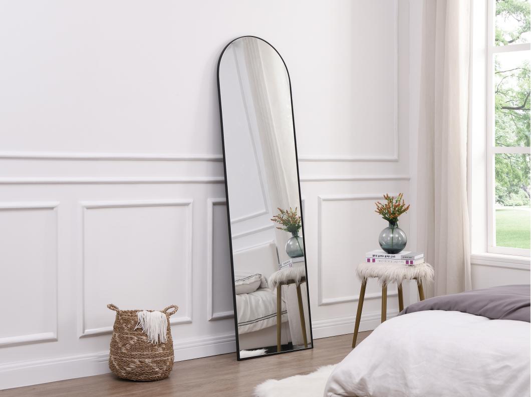 Espejo de metal - Ancho 50 x Alt. 170 cm - Negro - MAILEN