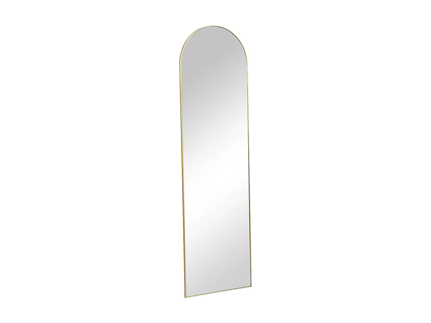 Miroir arche à poser en métal - L. 50 x H. 170 cm - Doré - MAILEN