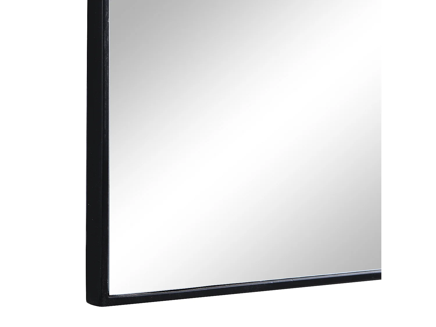 Miroir arche en métal - L.65 x H.80 cm -  Noir - MAILEN