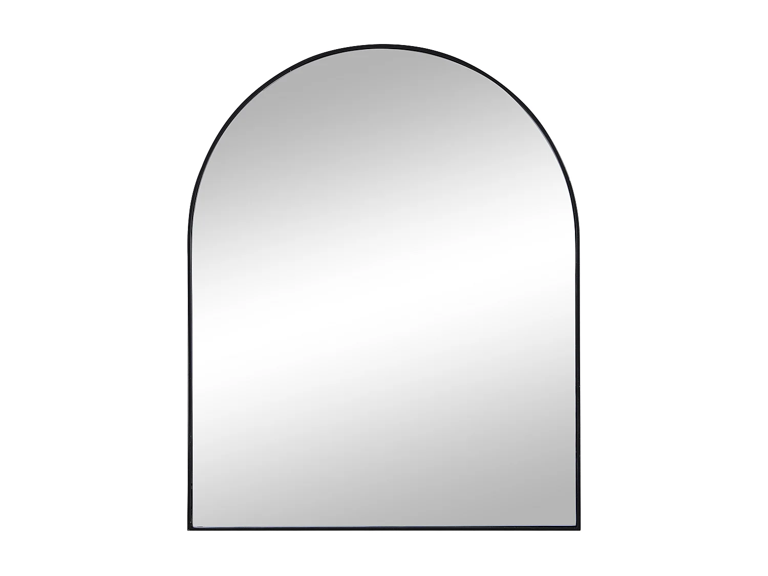 Miroir arche en métal - L.65 x H.80 cm -  Noir - MAILEN